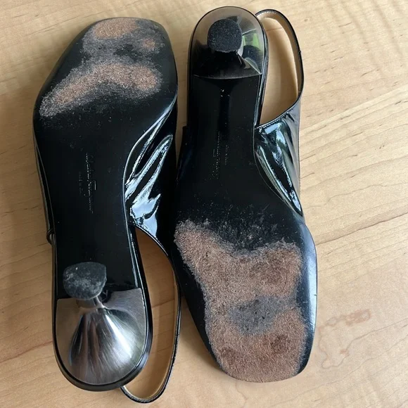 SALVATORE FERRAGAMO Sling Back Kitten Heel Open Toe Sandal Shoe - Picture 7 of 8